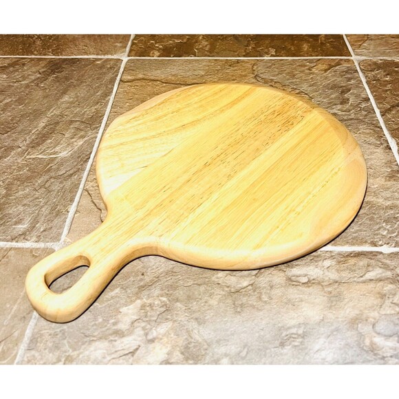 10" Round Wooden Paddle Serving Board - Hearth & Hand with Magnolia - New - Picture 6 of 6